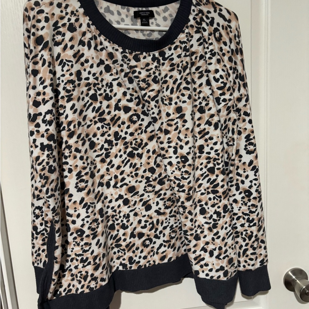 Simply Vera Vera Wang Animal Print Sweater